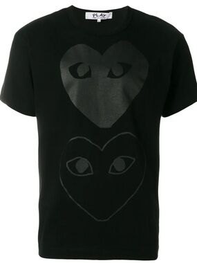 Comme des Garcons PLAY Double Black Heart T-Shirt